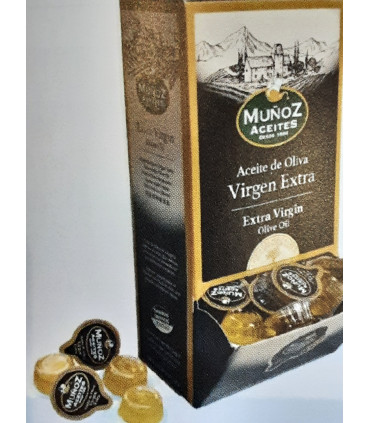 EXPOSITOR ACEITE OLIVA VIRGEN EXTRA MUÑOZ 10ml caja 168unidades