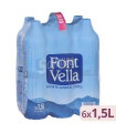 Agua mineral natural botella 1,5 litros Font Vella