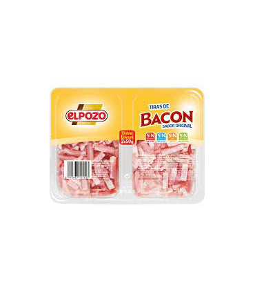 Bacon en tiras EL POZO 2x 50grs