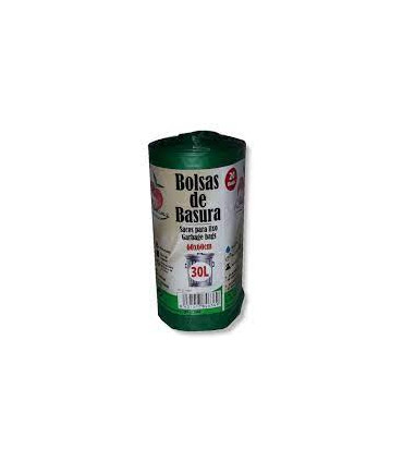 Bolsa basura ALI MAMA autocierre 60x60 verde 20ud