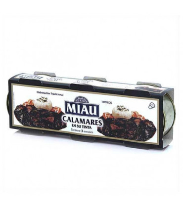 Calamar en su tinta Miau pack 3 x 85 g