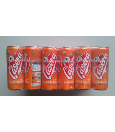 Casera naranja lata 33cl caja 24 unidades